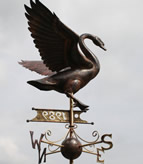 Swan Weathervane with "1989" banner