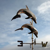 Two Leaping Dolphins Weathervane